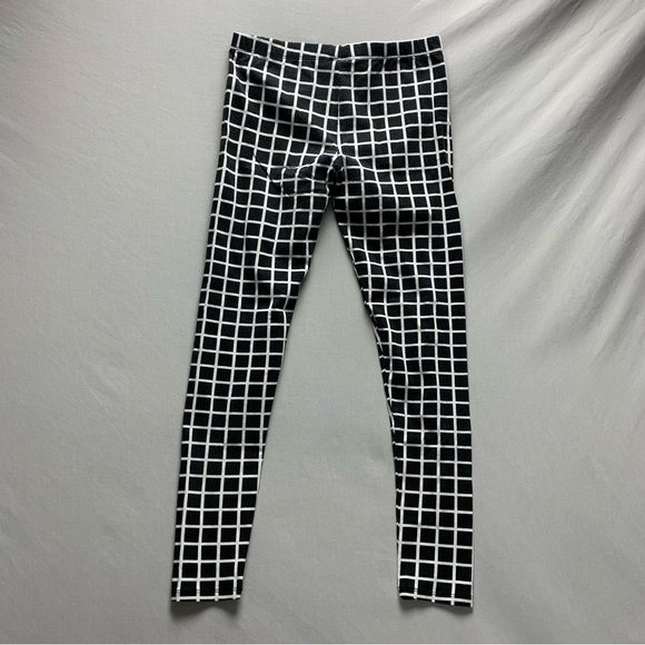 Forever 21 Grid Check Box Black White Retro Legging Dress Pants Women’s S - Picture 5 of 9